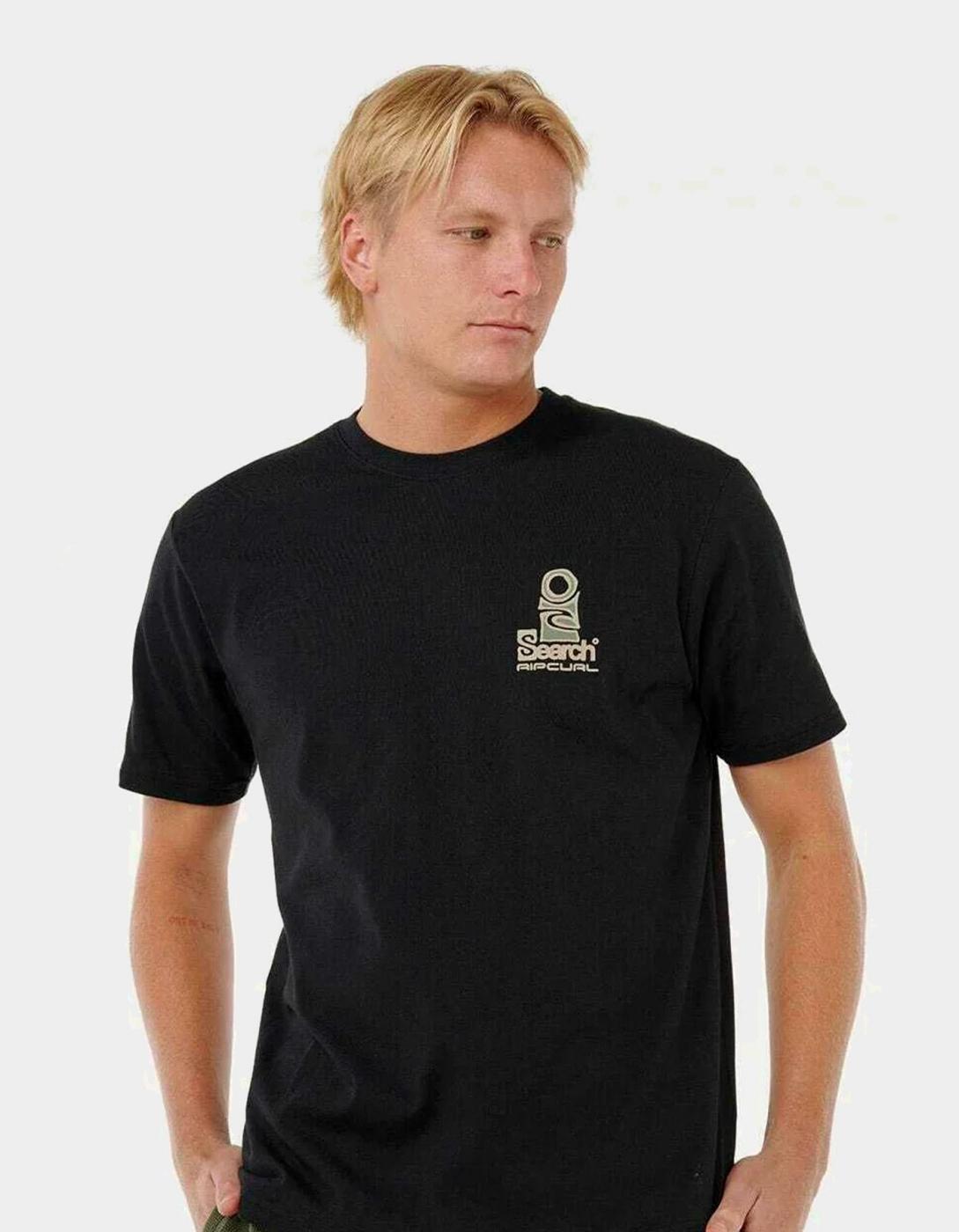 Camiseta VAPORCOOL SEARCH STACK  - Black/Olive