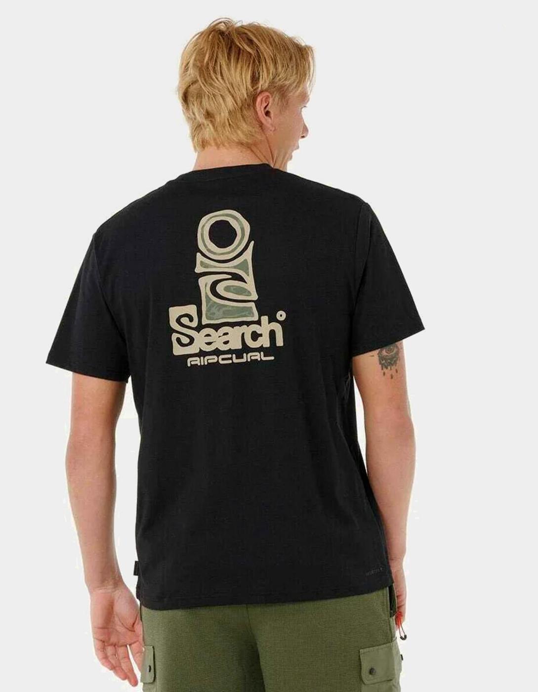 Camiseta VAPORCOOL SEARCH STACK  - Black/Olive