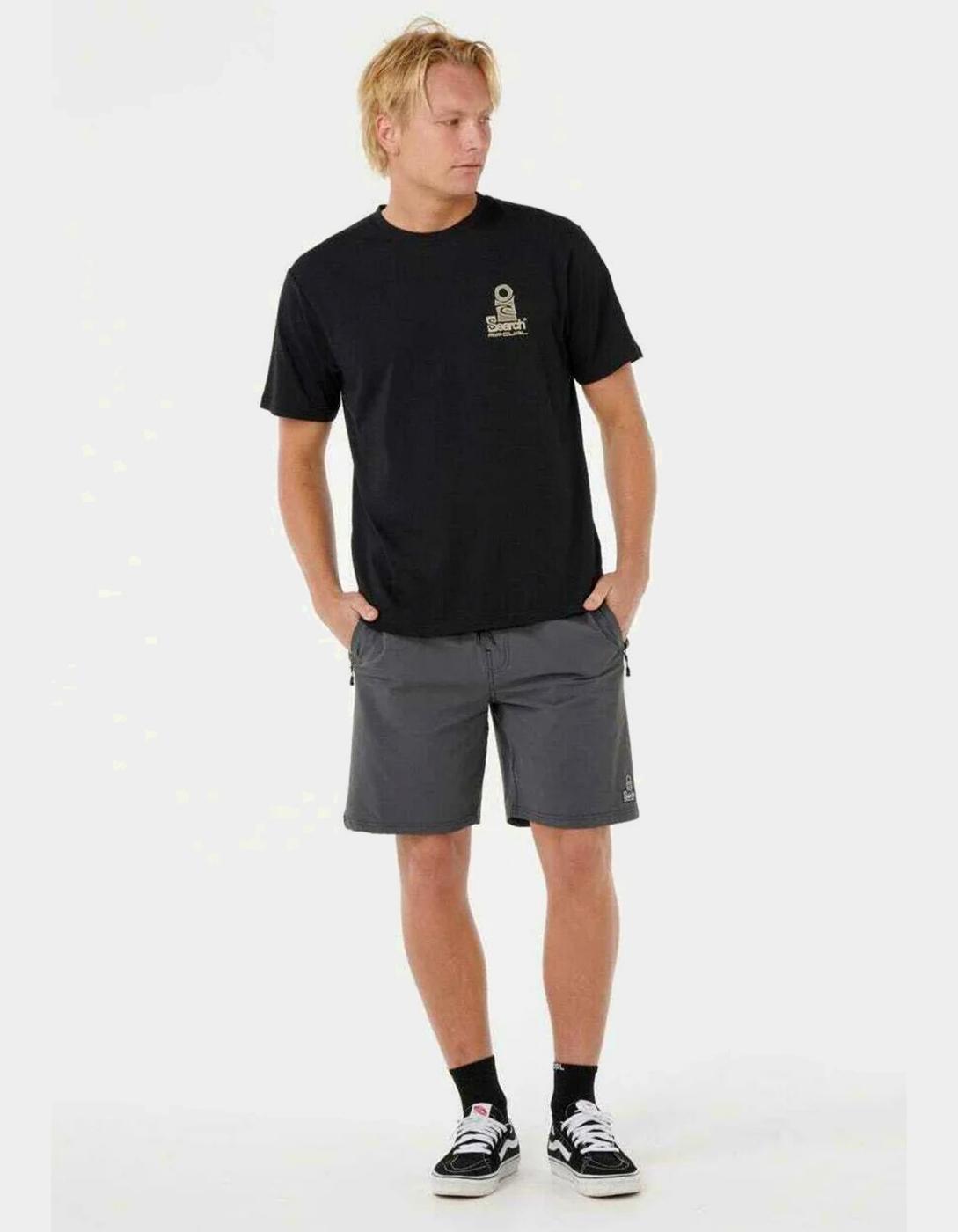 Camiseta VAPORCOOL SEARCH STACK  - Black/Olive