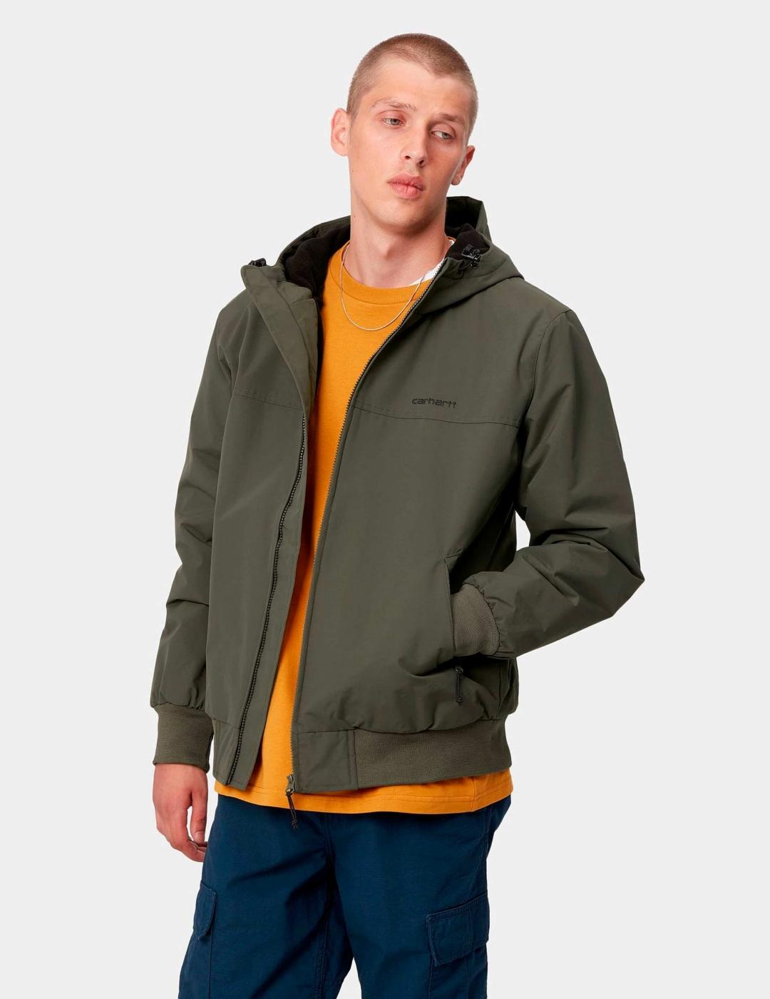 Cazadora CARHARTT WIP HOODED SAIL - Cypress / Black