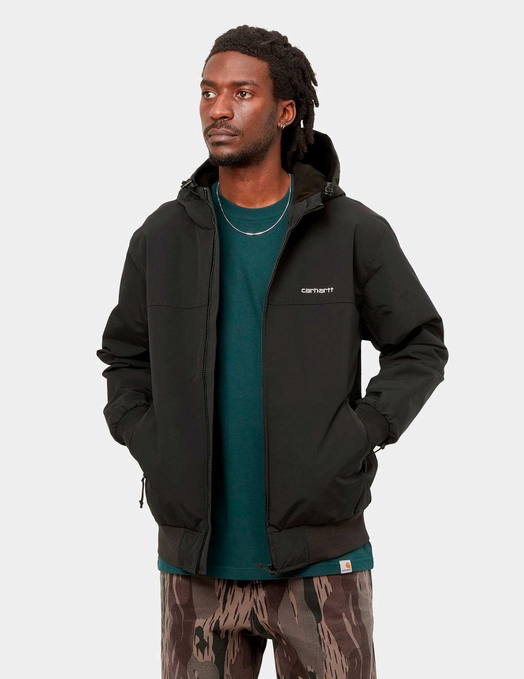 Cazadora CARHARTT WIP HOODED SAIL - Black / White