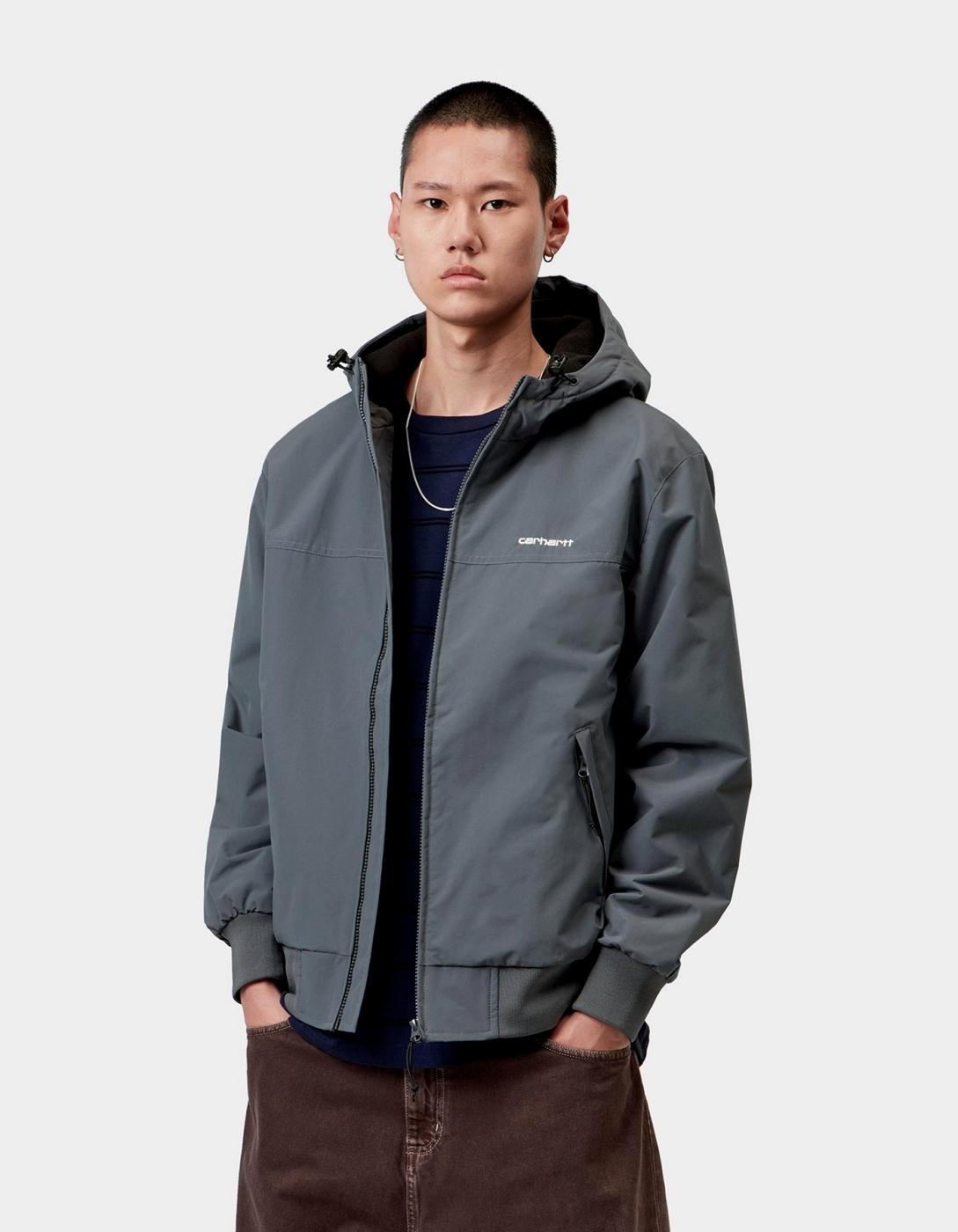 Cazadora CARHARTT WIP HOODED SAIL - Styx / White