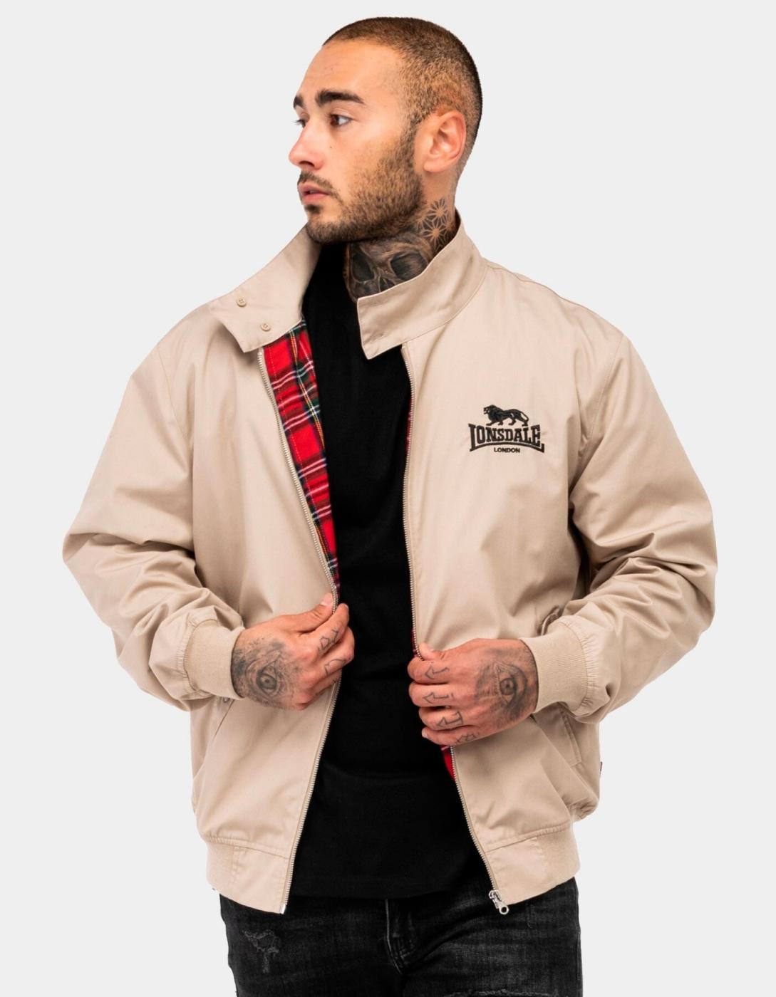 Cazadora LONSDALE HARRINGTON CLASSIC - Sand/Black Tartan