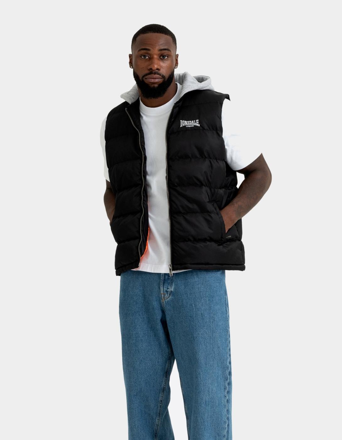 Chaleco LONSDALE MUDCHUTE - Black/Marl Grey