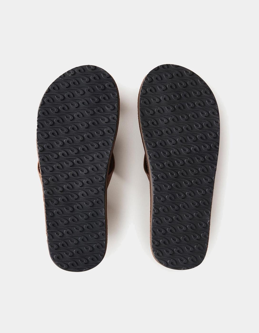 Chanclas RIP CURL REVIVAL LEATHER - Dark Brown