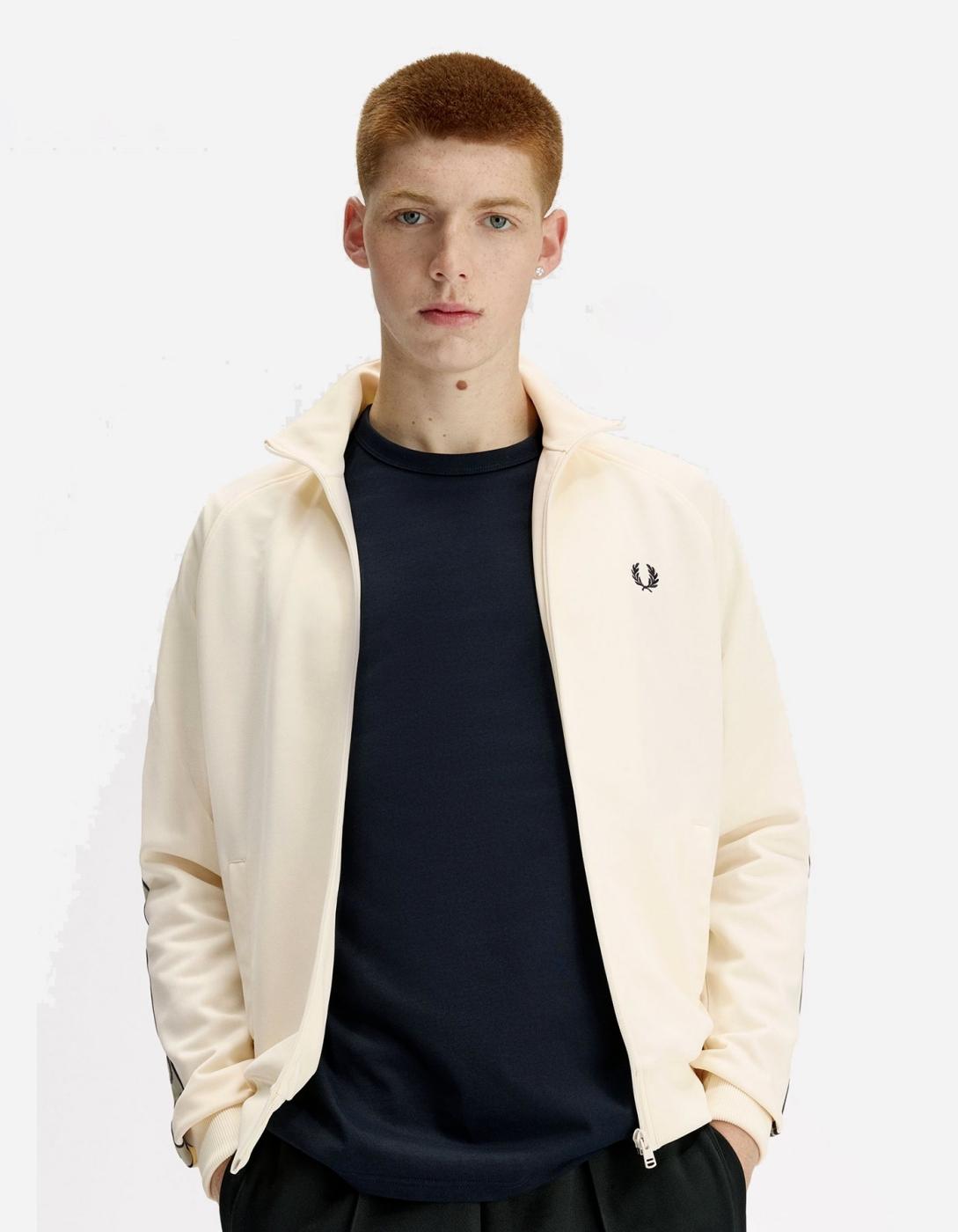 Chaqueta FRED PERRY J5557 - Ecru/Navy/Seagrass