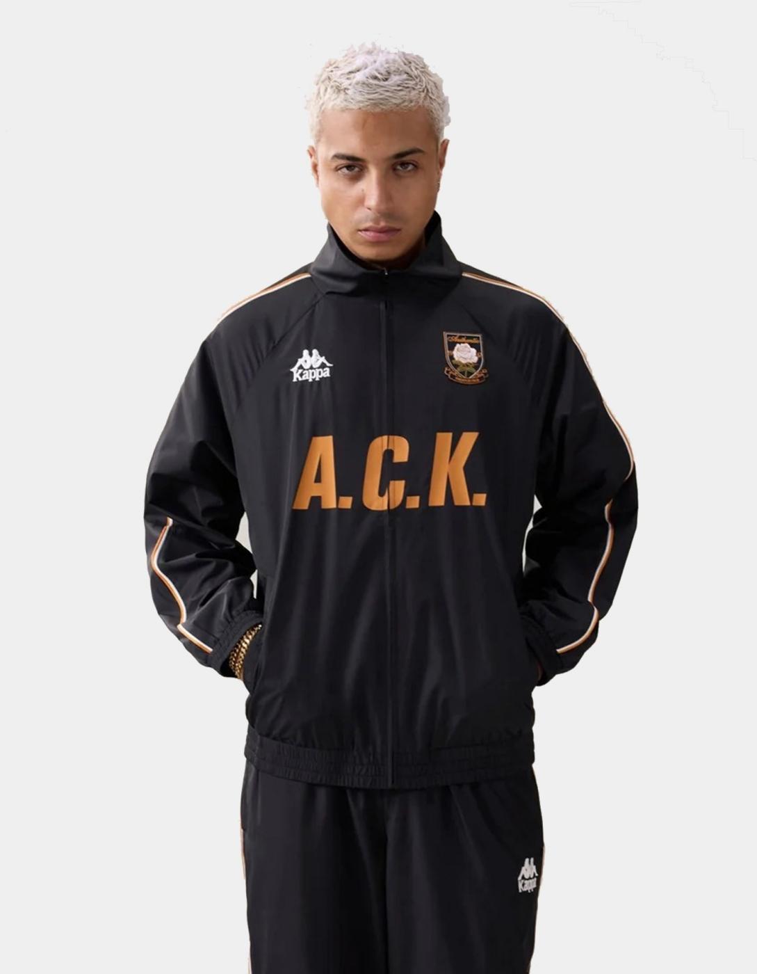 Chubasquero KAPPA AUTHENTIC ORSAL - Black/Orange Desert