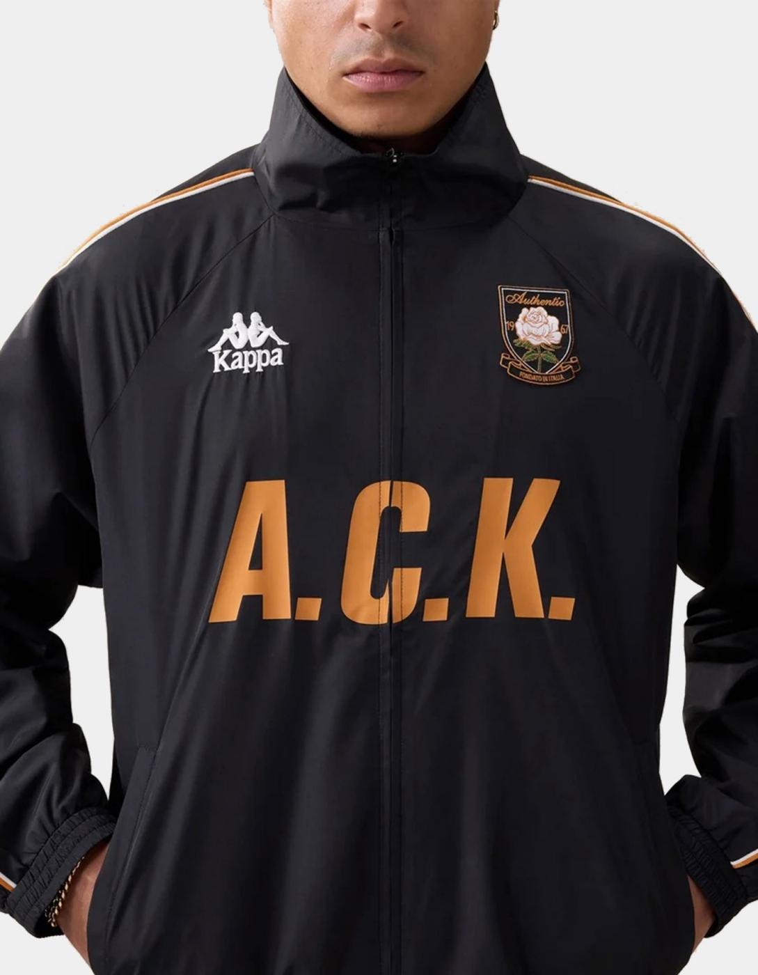 Chubasquero KAPPA AUTHENTIC ORSAL - Black/Orange Desert