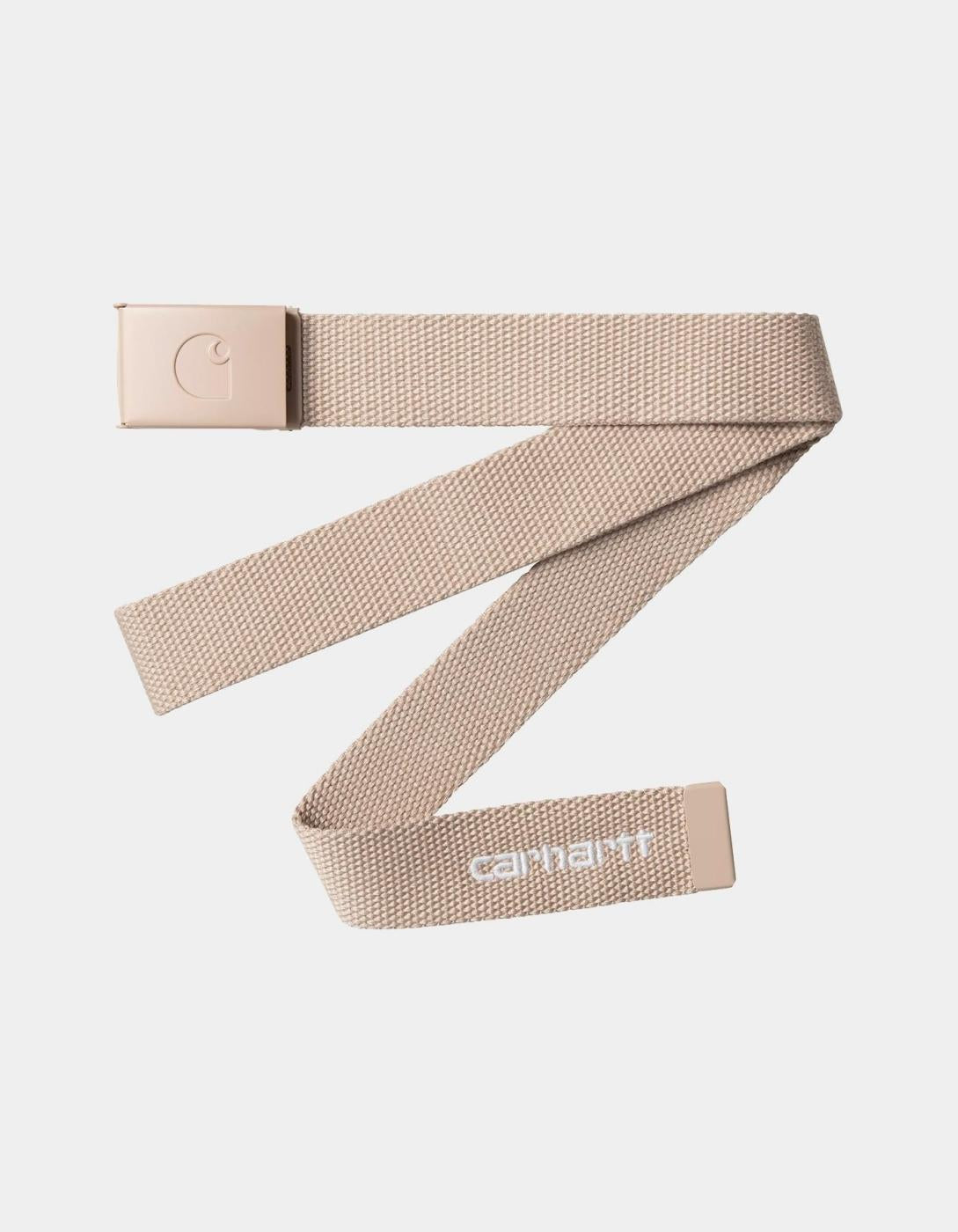 Cinturón CARHARTT WIP C-LOGO TONAL - Fleur de Sel / White