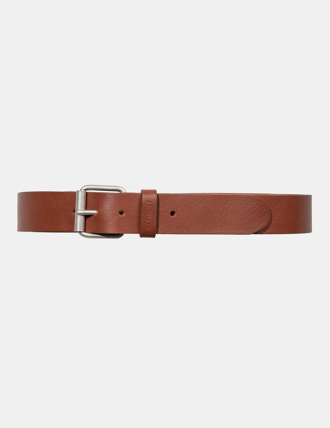 Cinturón CARHARTT WIP SCRIPT - Cognac / Silver