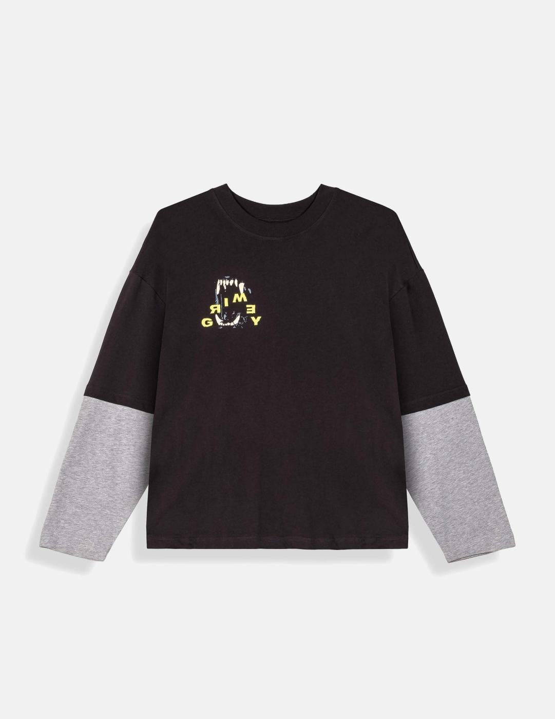 Cta. Manga Larga GRIMEY WILD ONE LAYERED - Black