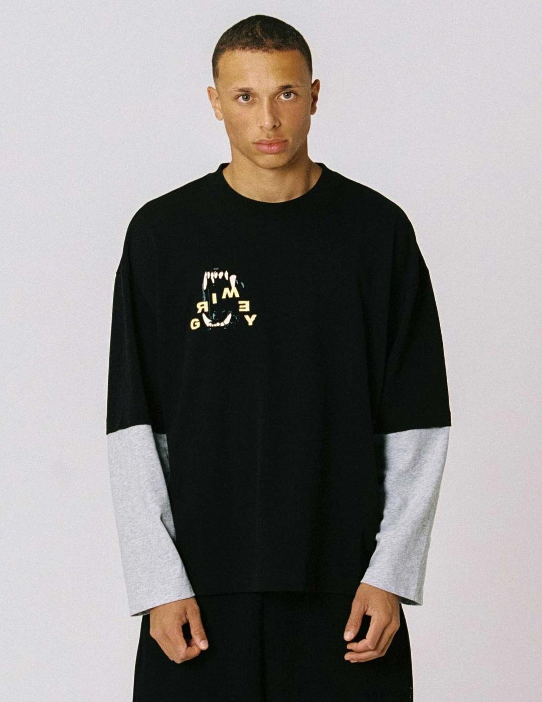 Cta. Manga Larga GRIMEY WILD ONE LAYERED - Black