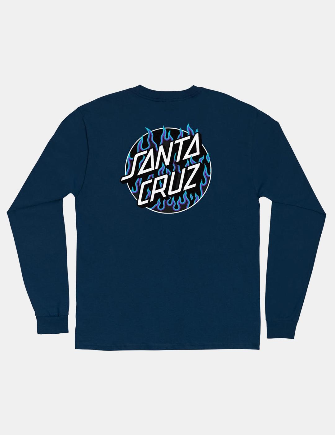 Cta. SANTA CRUZ THRASHER FLAME DOT LS MIDWEIGHT - Navy