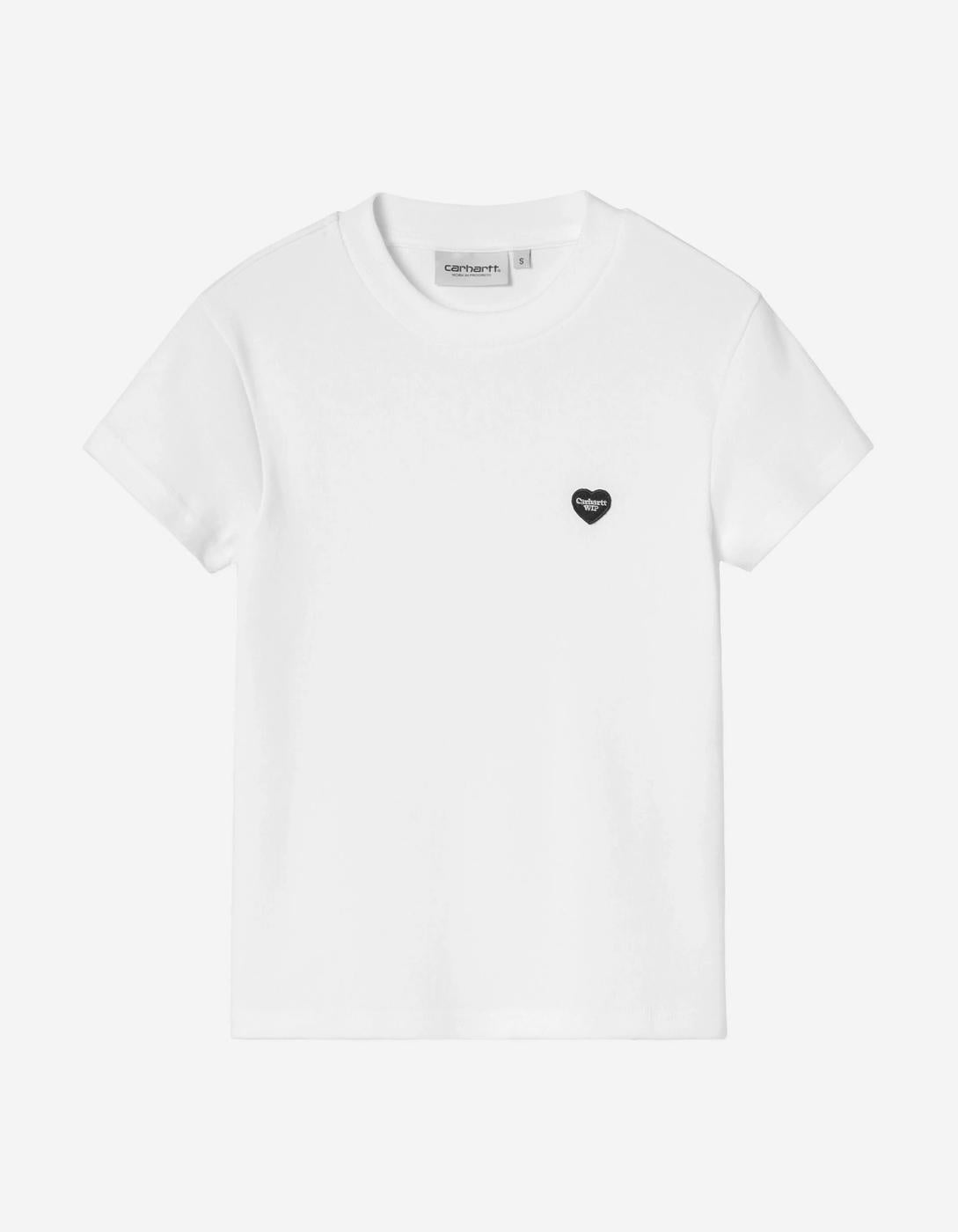 Cta. W' SMALL HEART PATCH - White / Black