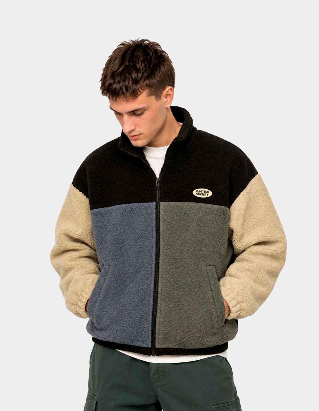 Forro Polar KAOTIKO COLOR BLOCK - Black