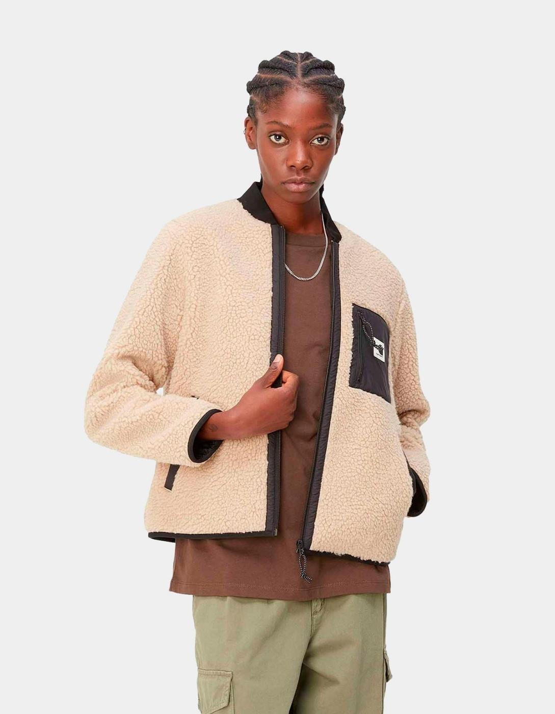 Forro Polar W' JANET LINER - Fleur De Sel / Black