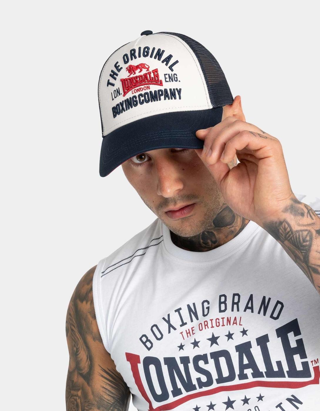 Gorra LONSDALE LARNE - Ecru/Dark Red/Dark Navy