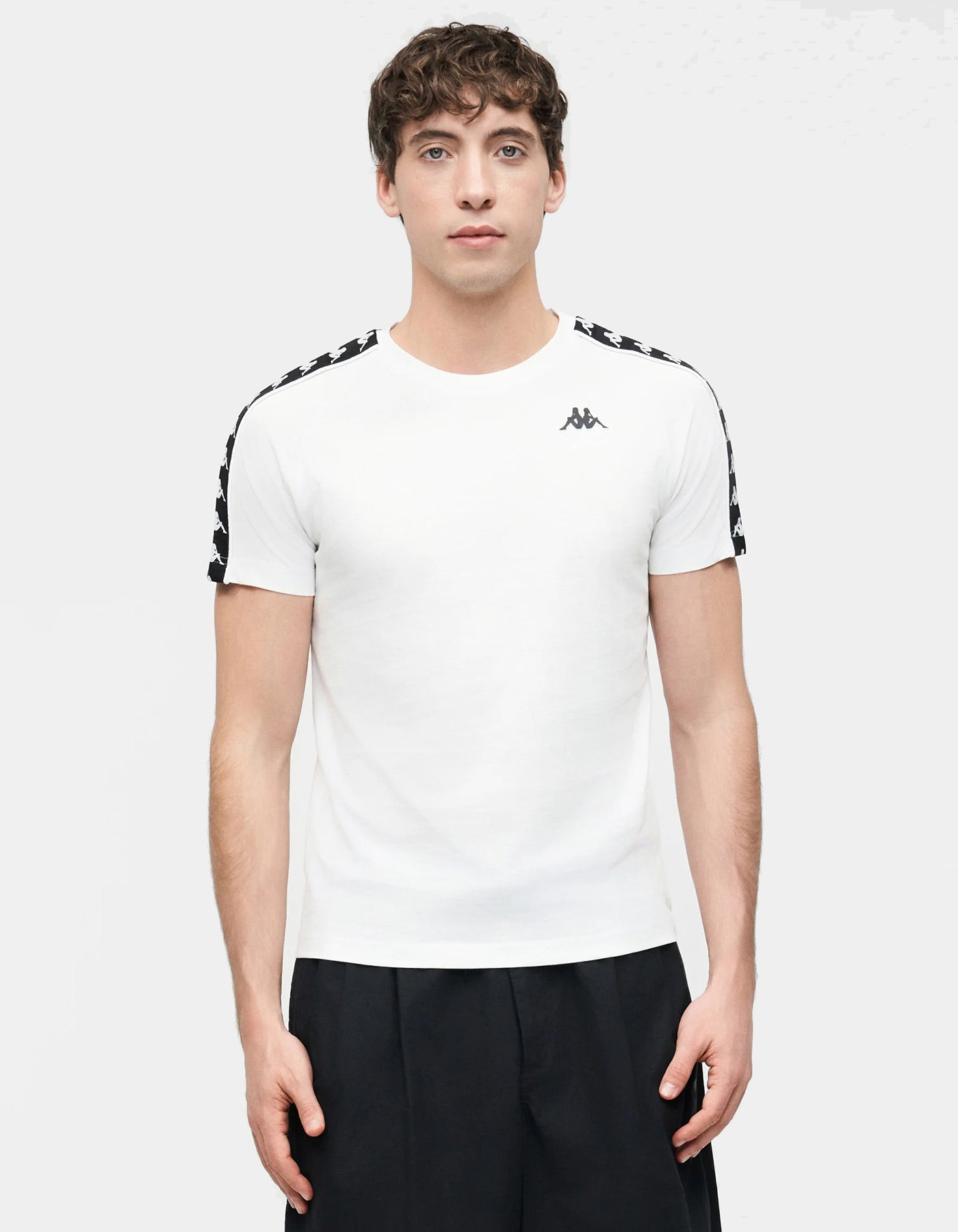 Camiseta Kappa COEN SLIM - Blanco Negro