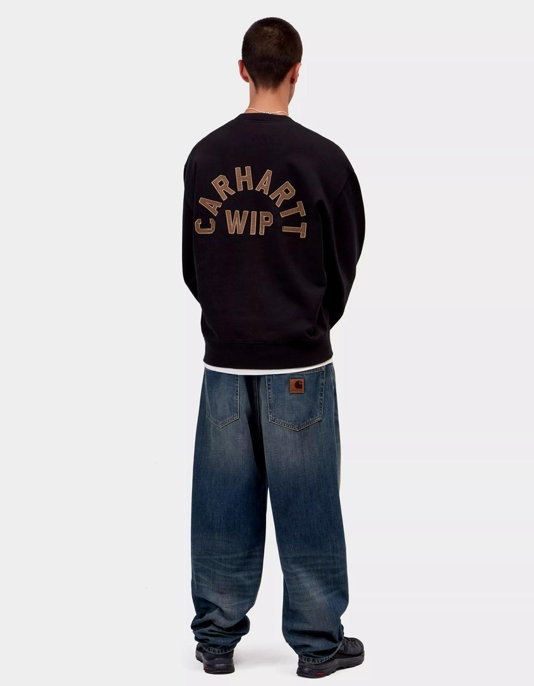 Jersey CARHARTT WIP ARCH SCRIPT - Black / Hamilton Brown
