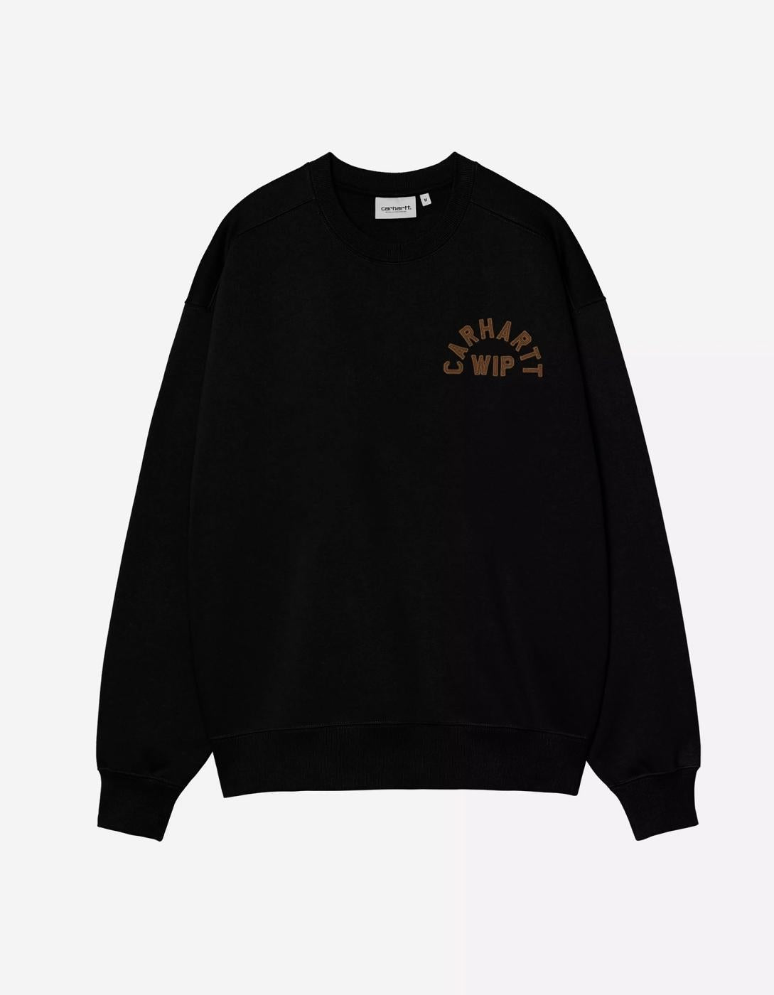 Jersey CARHARTT WIP ARCH SCRIPT - Black / Hamilton Brown