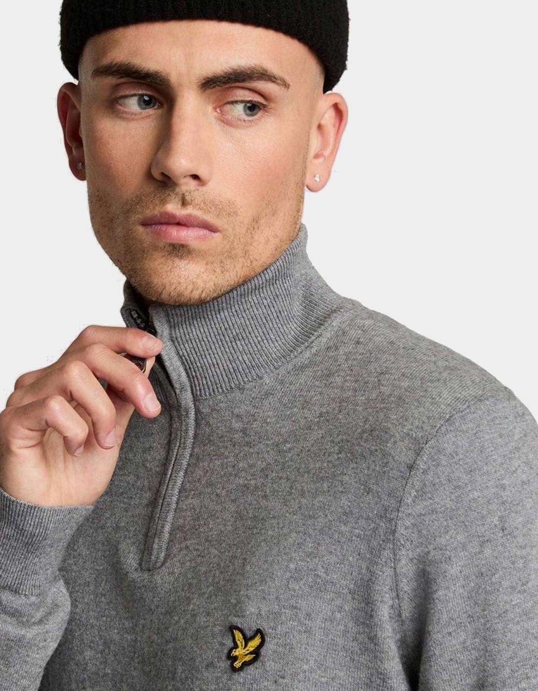 Jersey Lyle&Scott KN2112VC - Grey Marl