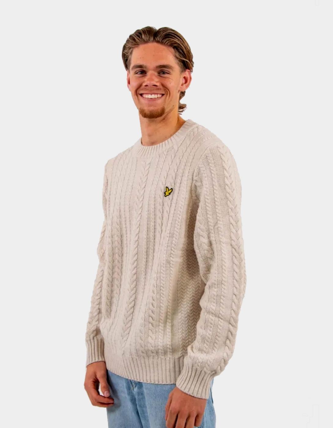 Jersey LYLE&SCOTT KN2564V - Putty Marl