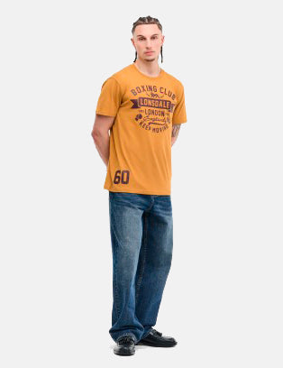 Camiseta LONSDALE GRUTING - Ochre/Oxblood