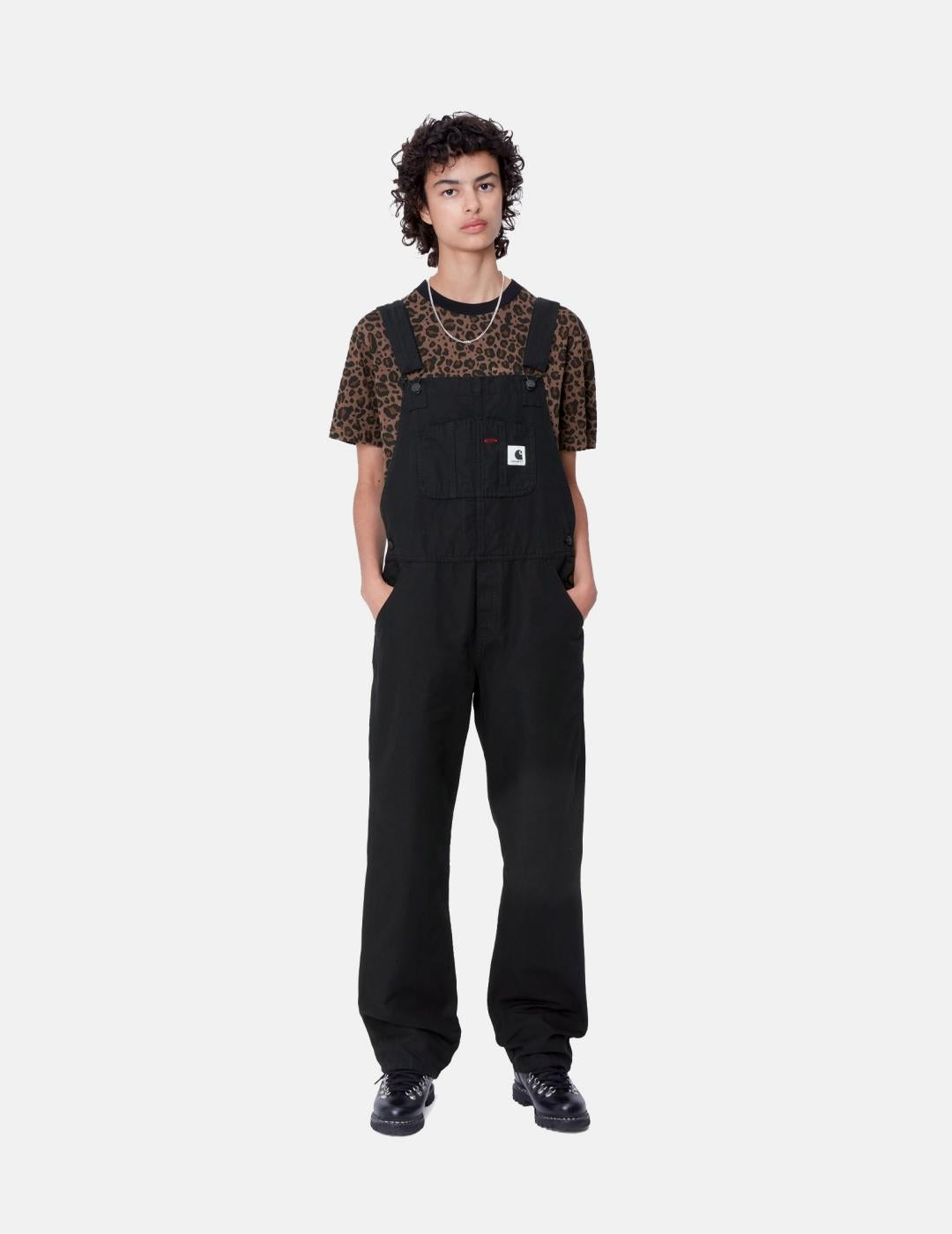 Mono CARHARTT WIP W' BIB OVERALL - Black Rinsed