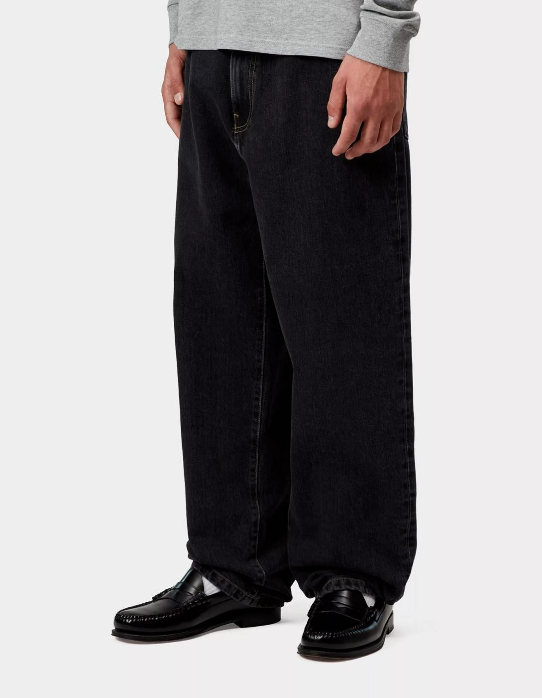 Pantalón CARHARTT WIP AARON - Black Stone Washed