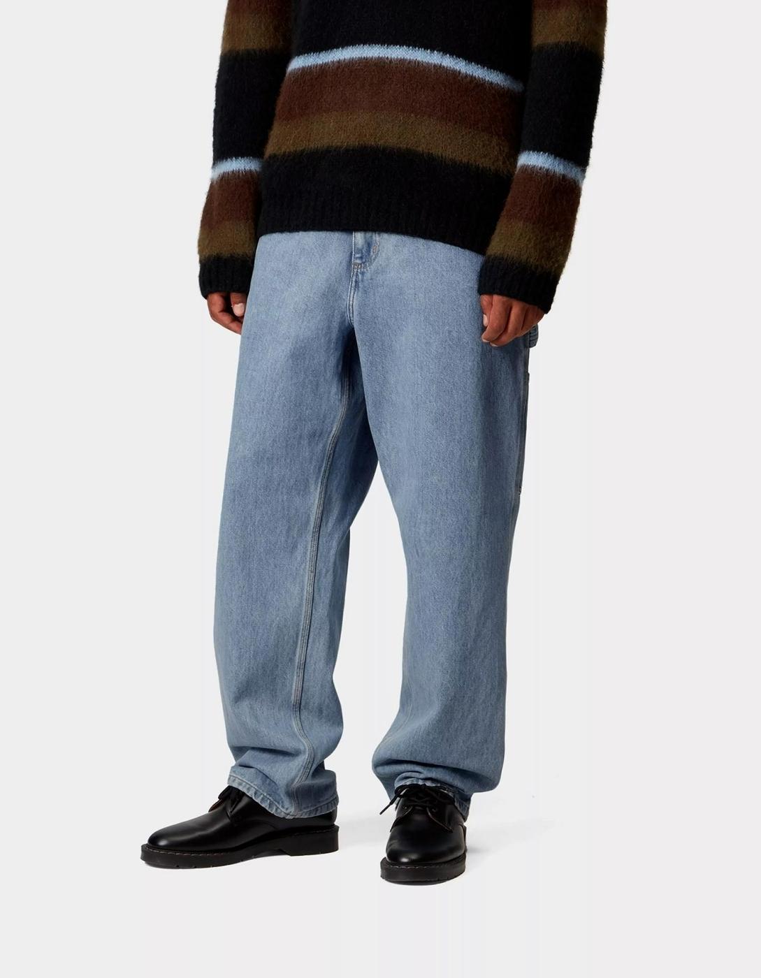 Pantalón CARHARTT WIP SINGLE KNEE - Blue Stone Bleached