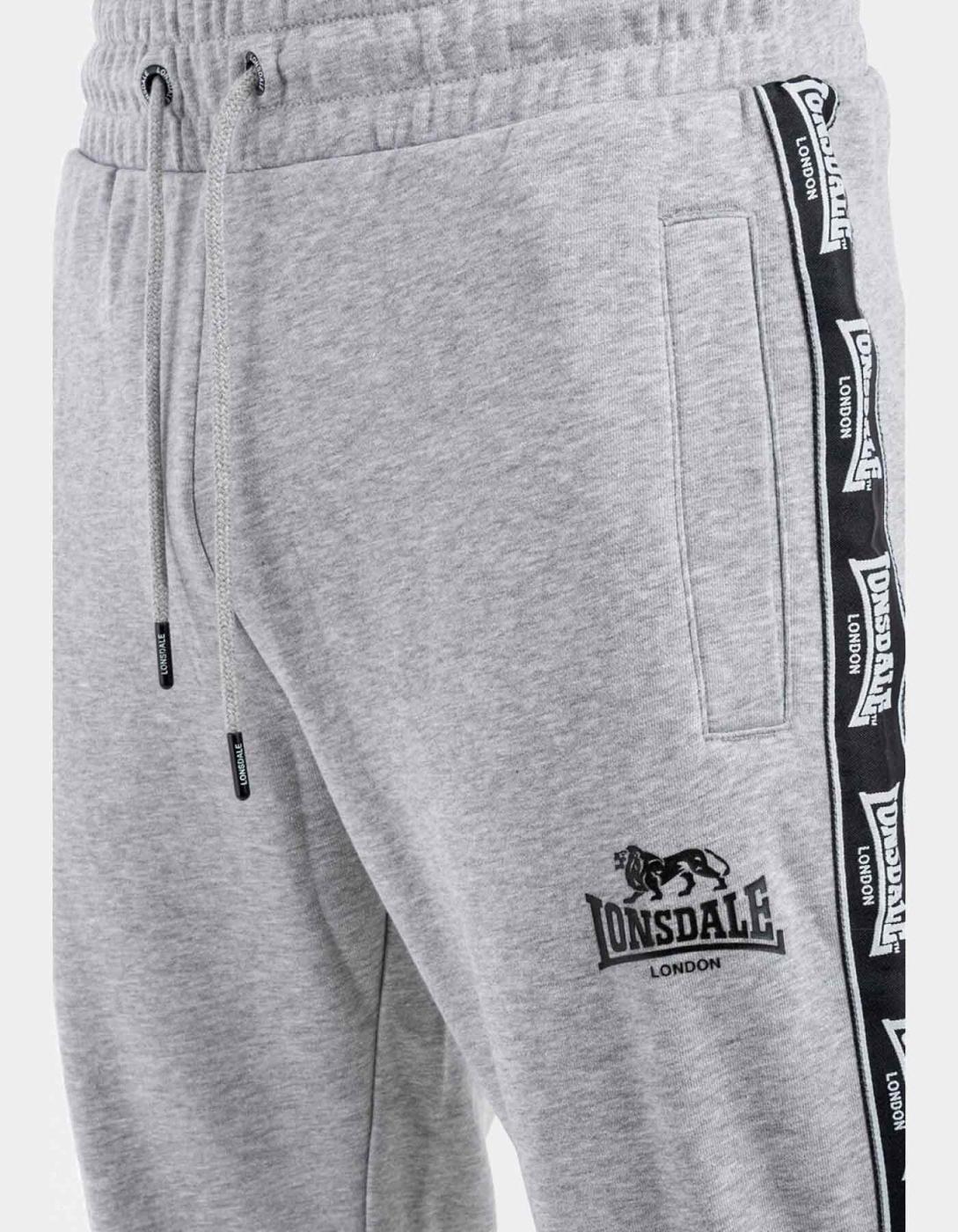 Pantalón Chándal LONSDALE GRUTNESS - Marl Grey/Black/White