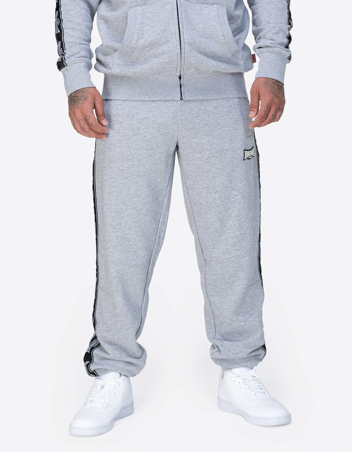 Pantalón Chándal LONSDALE TENSTON - Marl Grey/Black/White