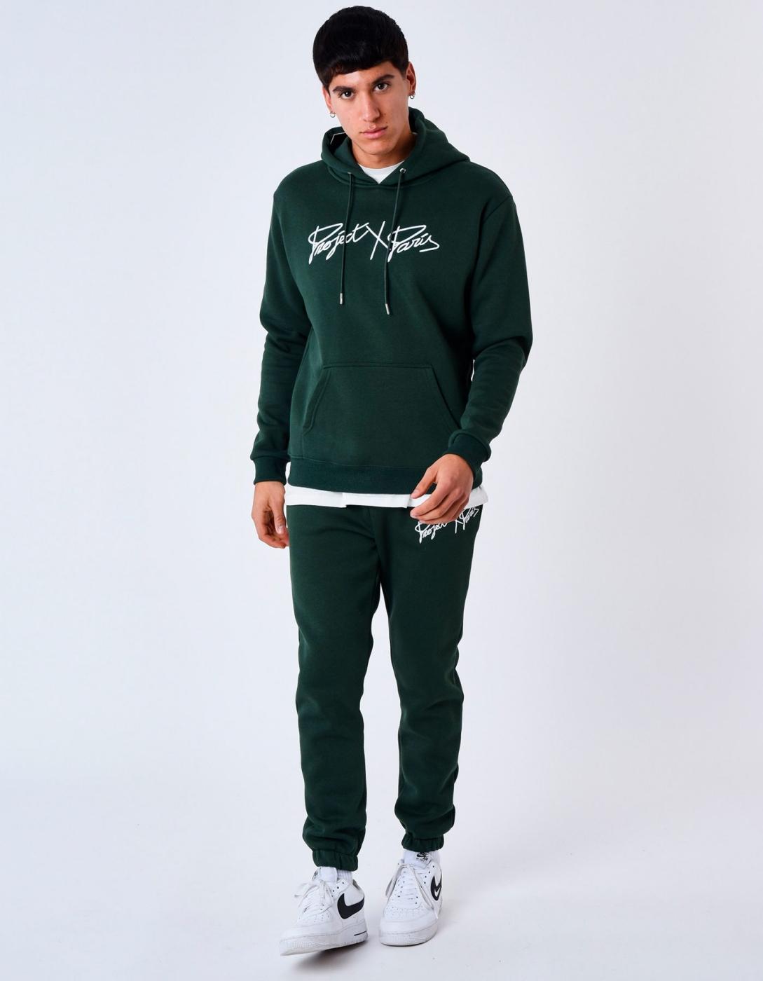 Pantalón Chándal T224006 - Verde/Blanco