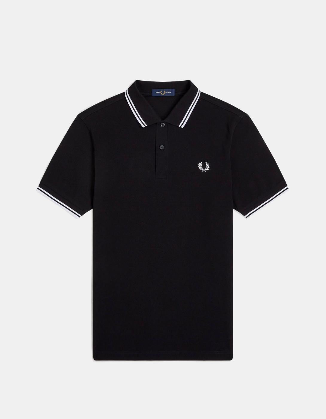 Polo FRED PERRY M3600 - Black/White/White