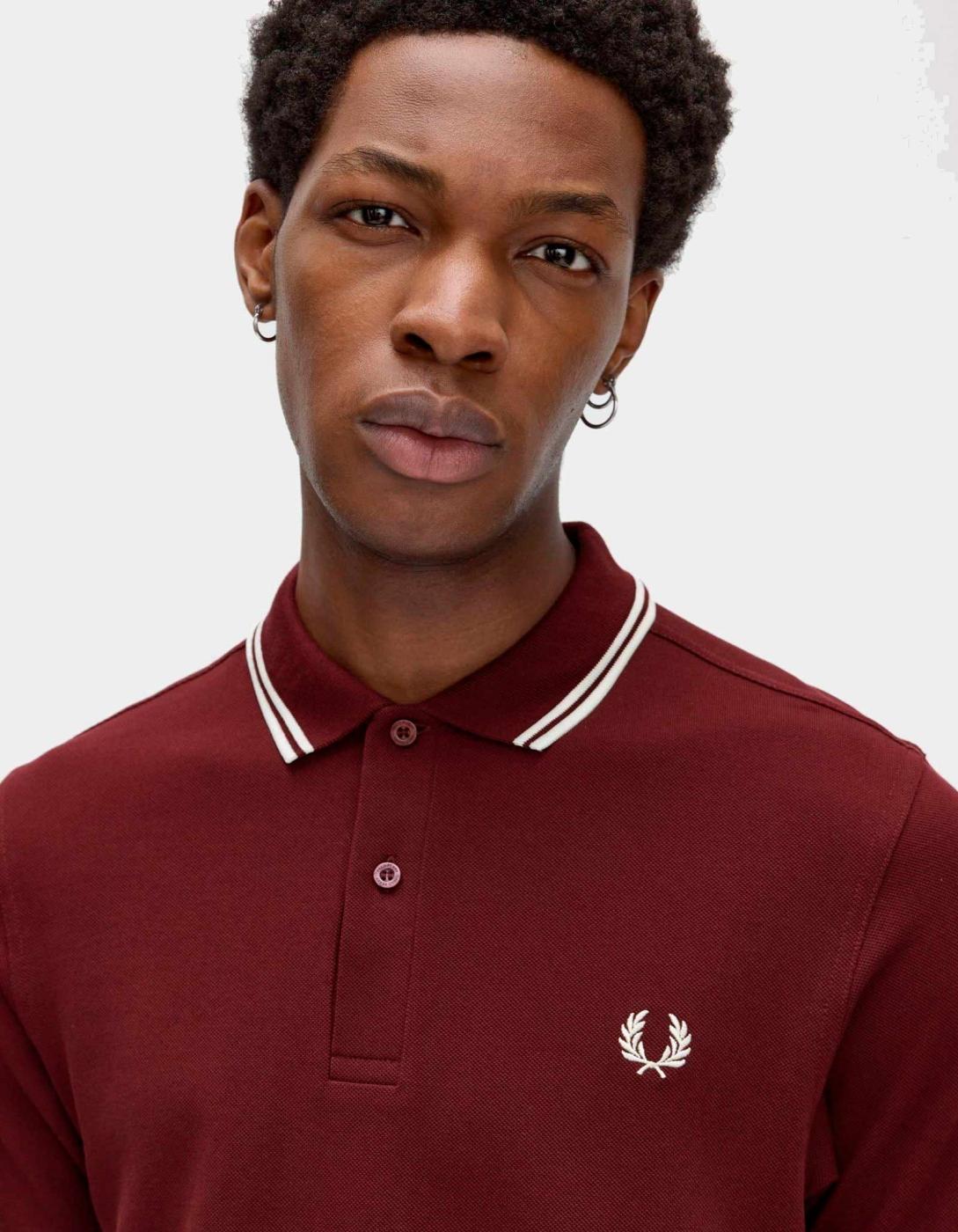 Polo FRED PERRY M3600 - Oxblood/Ecru/Ecru