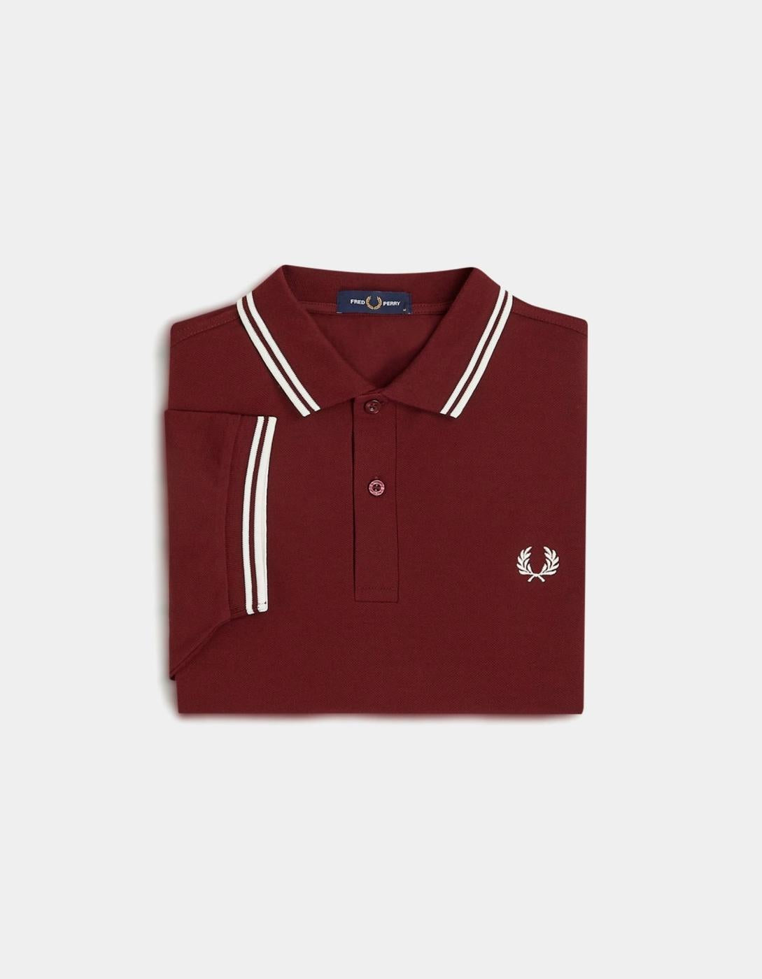 Polo FRED PERRY M3600 - Oxblood/Ecru/Ecru