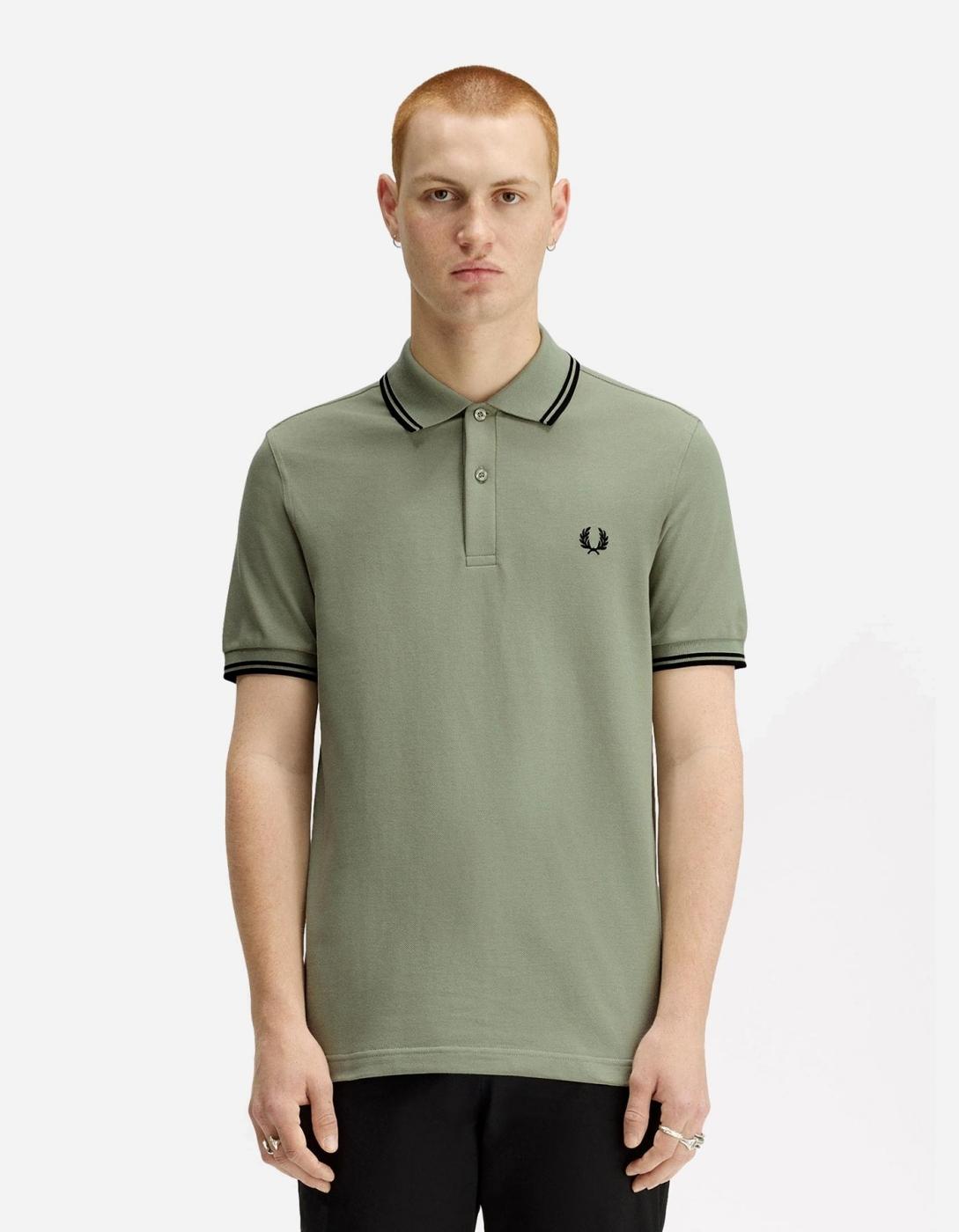 Polo FRED PERRY M3600 - Seagrass/Black