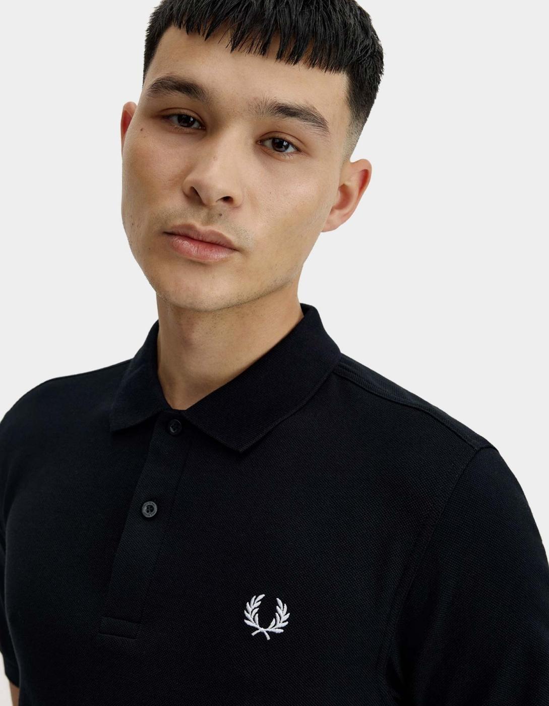 Polo FRED PERRY M6000 - Black/Snow White