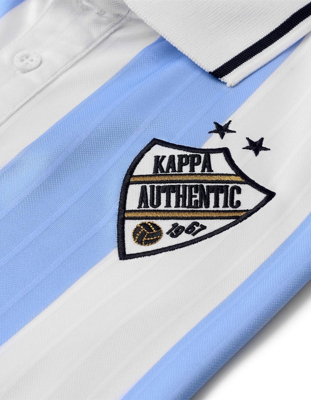 Polo KAPPA AUTHENTIC SHAILEN - White/Azure Airy/Black