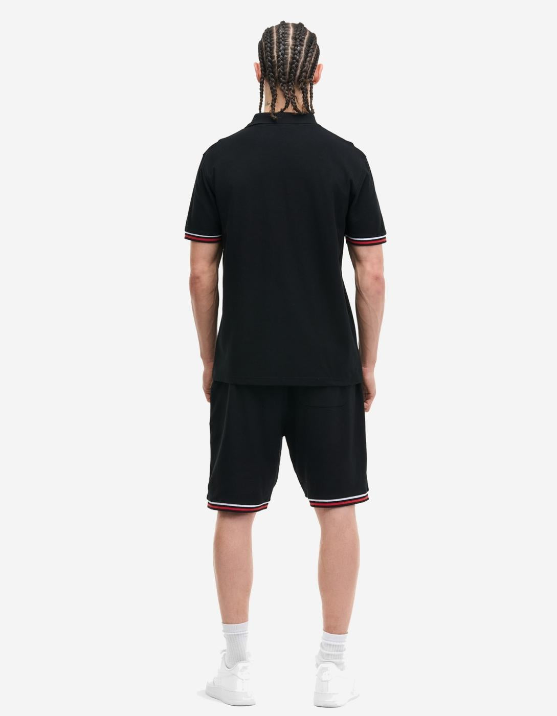 Polo LONSDALE CHILLINGHAM - Black/White/Red