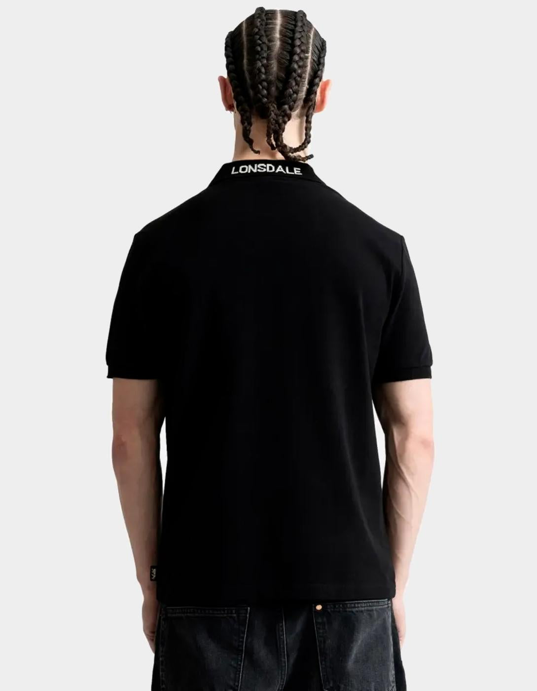 Polo LONSDALE CHINGFORD - Black/Ecru