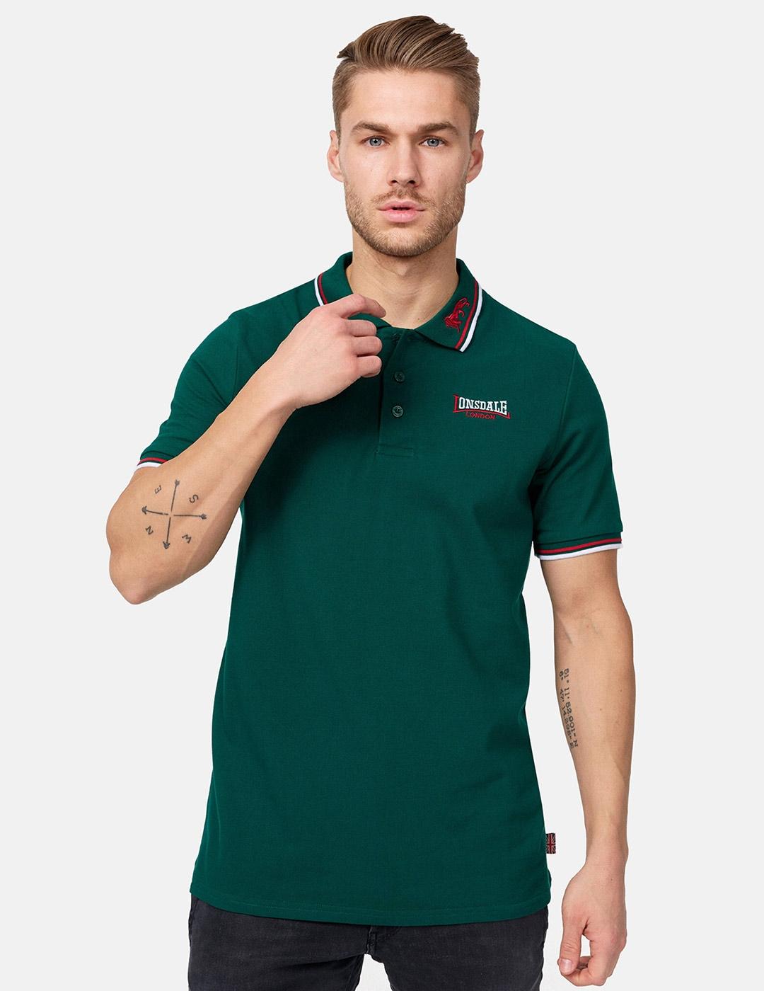 Polo LONSDALE LION - Bottle Green