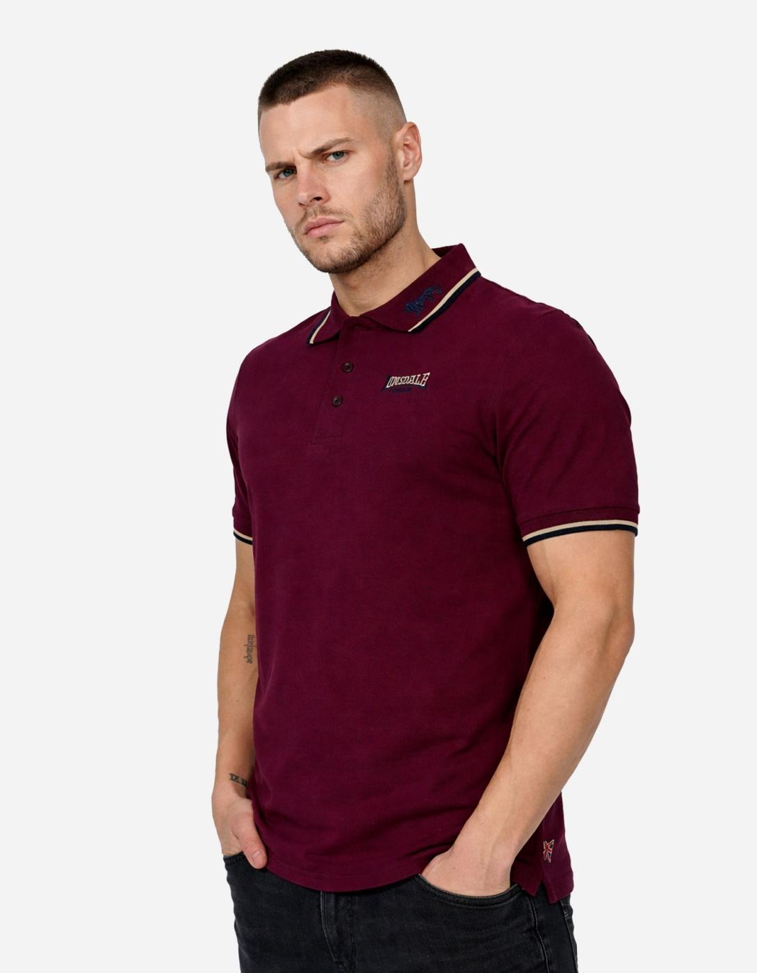 Polo LONSDALE LION - Oxblood