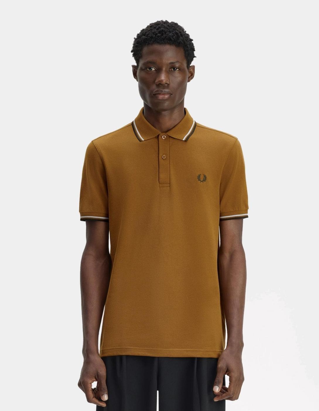 Polo M3600 - Dark Caramel/Dusky Blue/Night Green