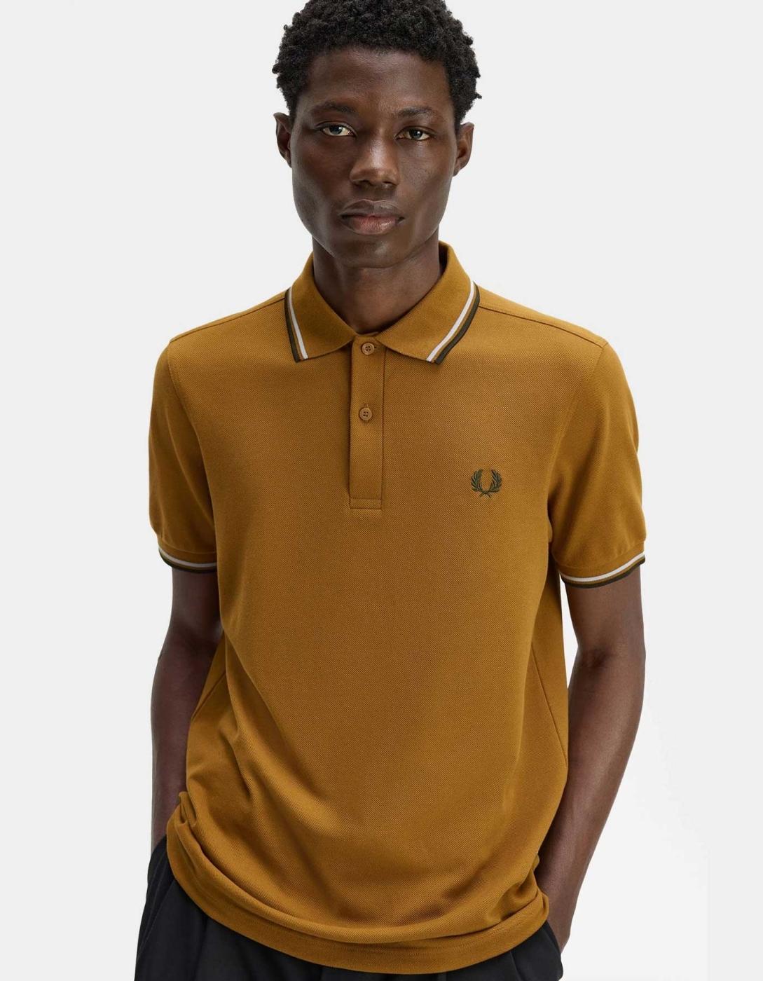 Polo M3600 - Dark Caramel/Dusky Blue/Night Green