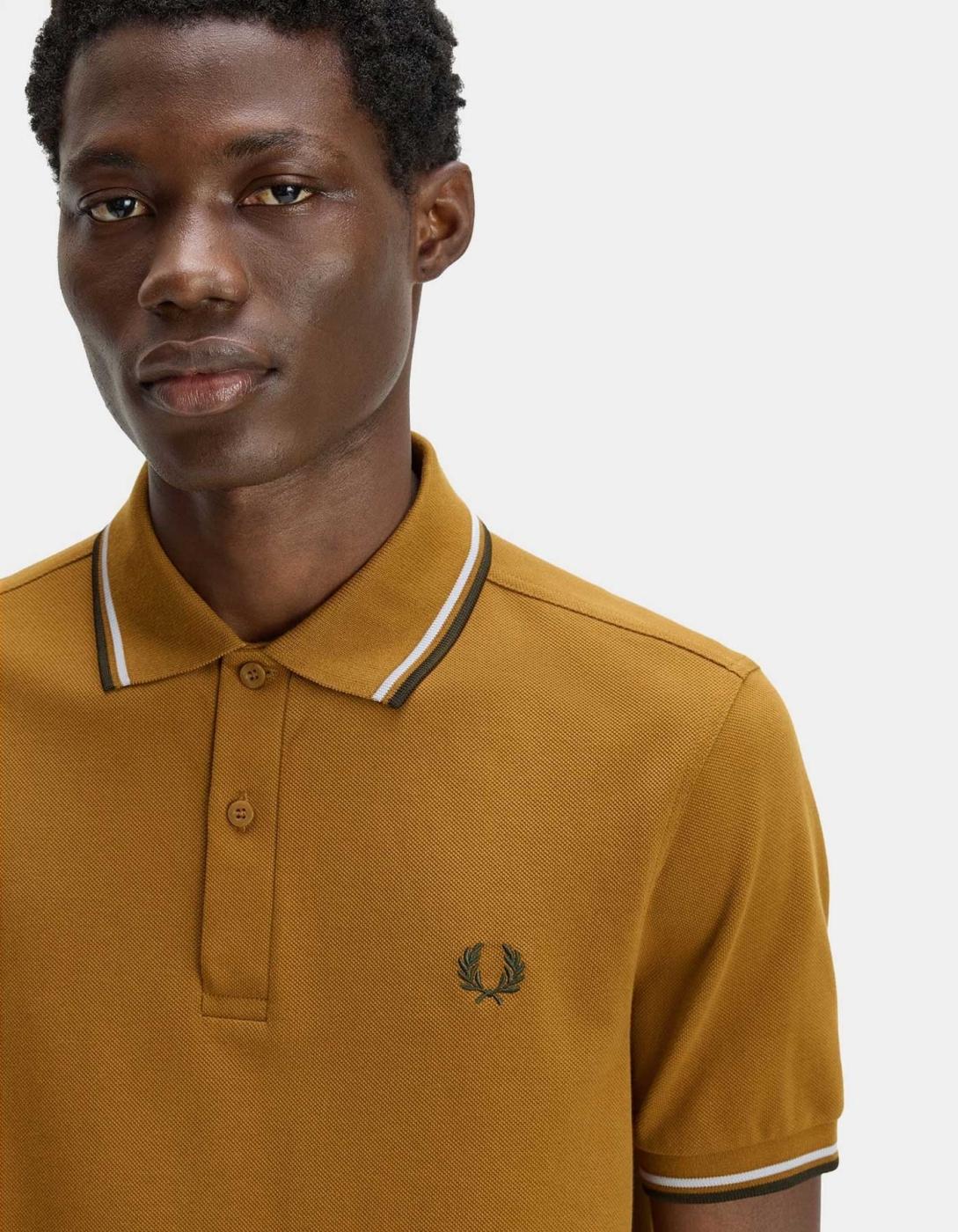 Polo M3600 - Dark Caramel/Dusky Blue/Night Green