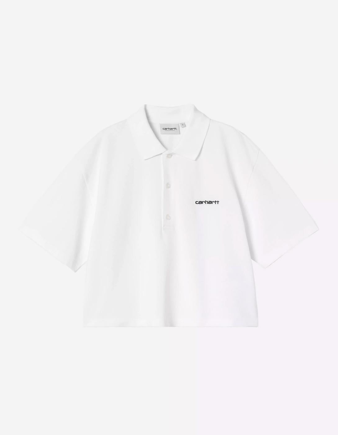 Polo W' CARHARTT WIP SCRIPT- White / Black