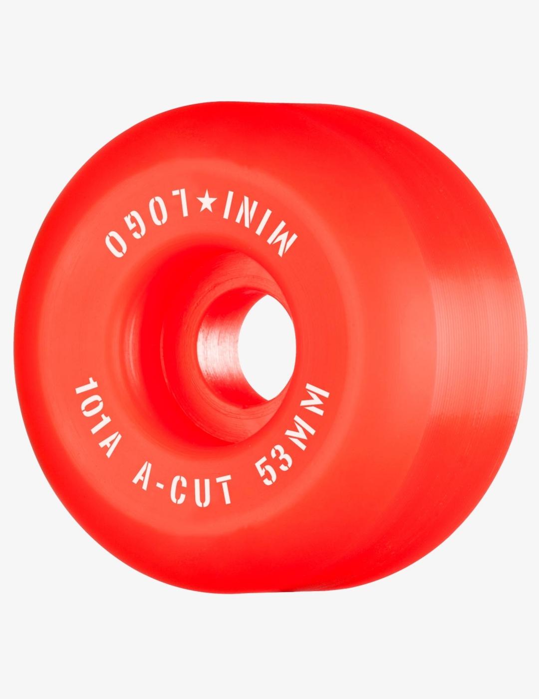 Ruedas Skate MINI LOGO A-CUT 53MM - 101A - Rojo (4 Ruedas)