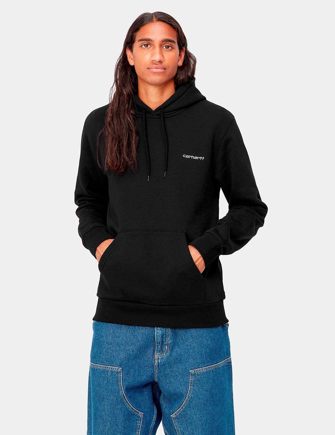 Sud. Capucha CARHARTT WIP SCRIPT EMBROIDERY - Black/White