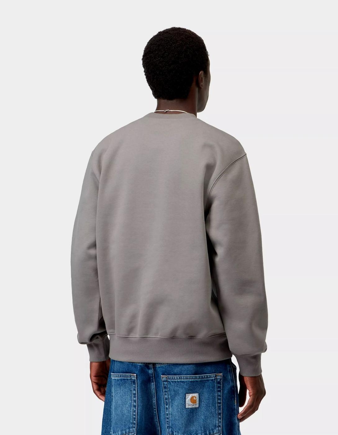 Sud. Crew CARHARTT SWEAT - Shady Grey / Dark Navy